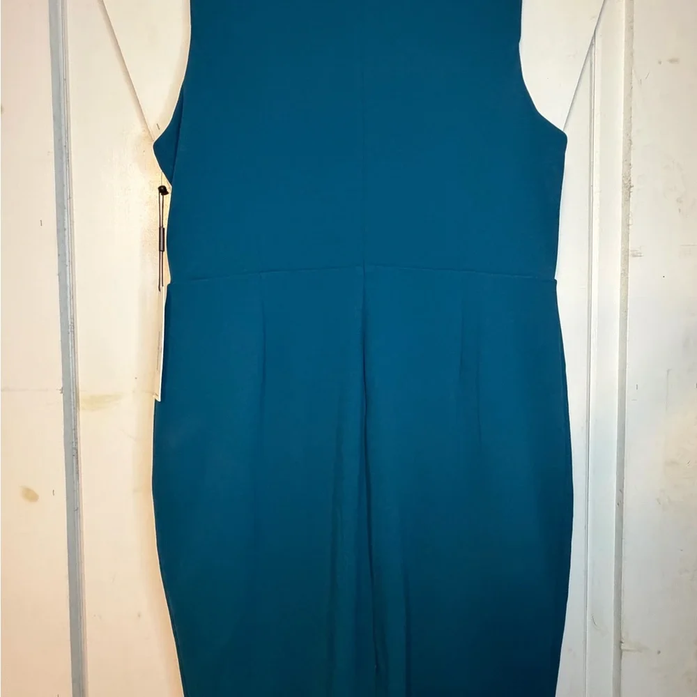 Calvin Klein Teal Midi Dress with Ring Detail - Picture 3 of 6